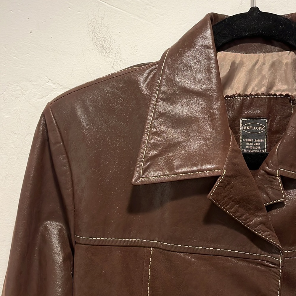 Vintage Antilope 100% Genuine Leather Jacket Women’s Size M - Picture 3 of 14